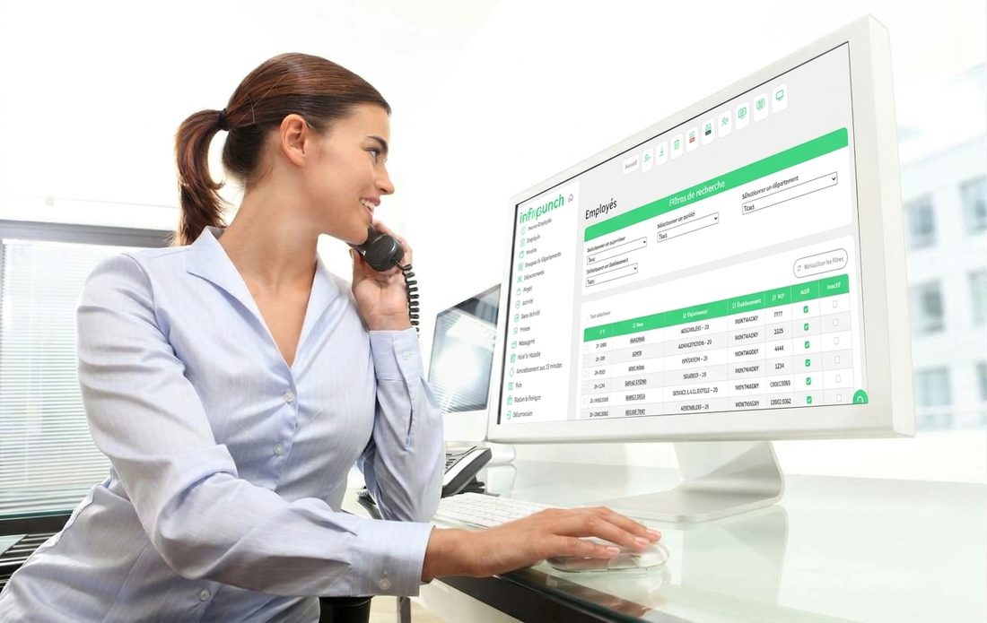 Adjointe RH qui gère les feuilles de temps des employés municipaux dans le logiciel Info-Punch