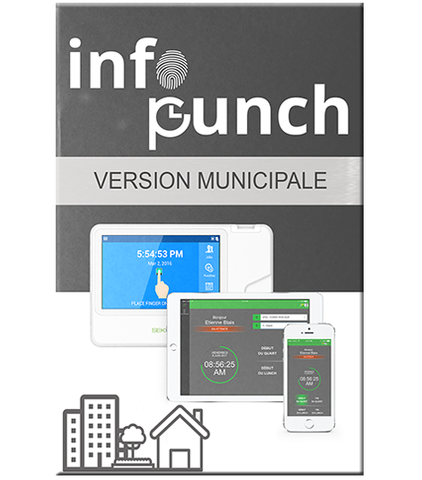 Logiciel municipal ville feuille temps employé et horodateurs Info-Punch